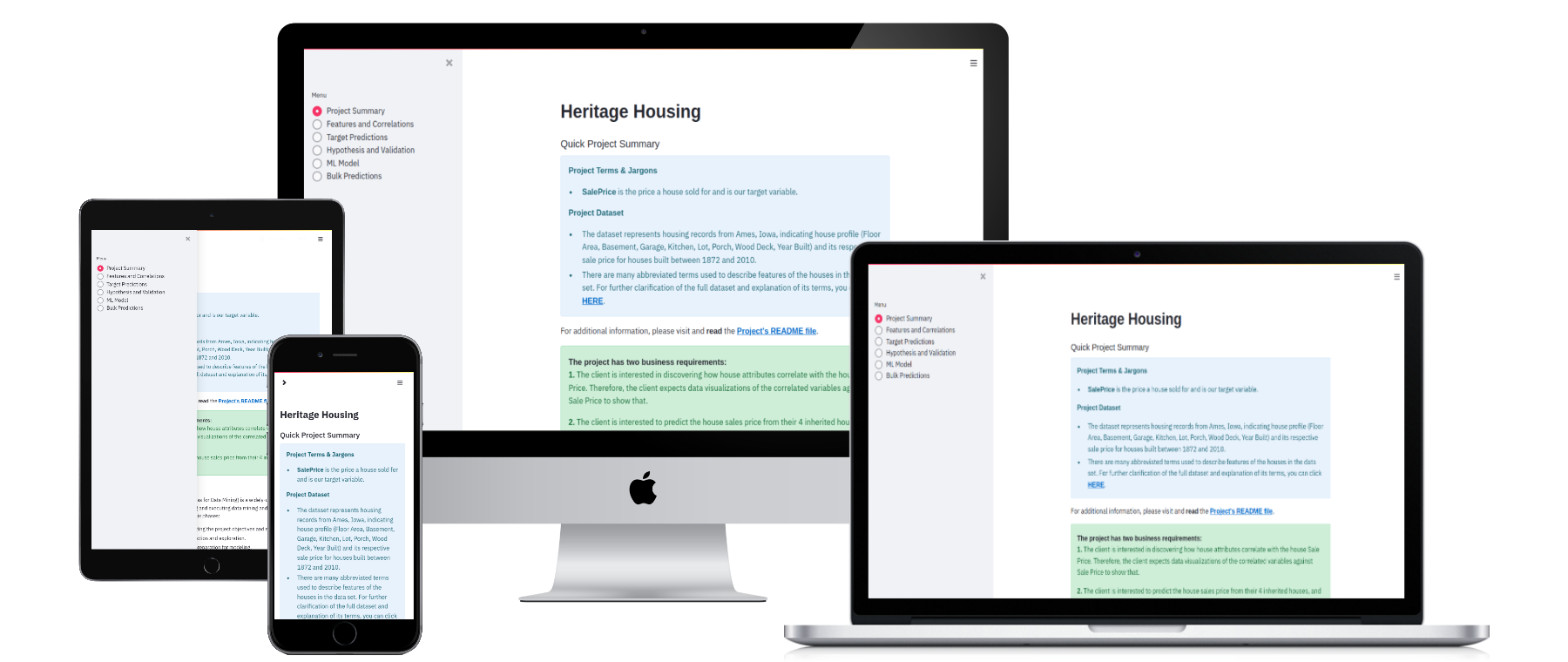 Heritage House Sale Price Prediction